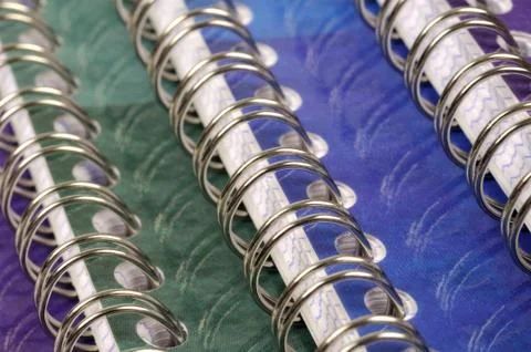 Spiral bound exercise book Stock Photos