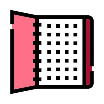 Spiral bound graph paper notebook for education and work Stock Illustration
