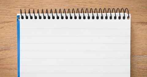 Spiral bound notebook background template Stock Photos