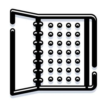 Spiral bound notebook icon for office supplies Stock Illustration
