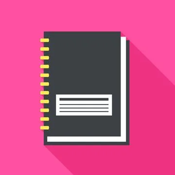 Spiral Bound Notebook Planner Flat Design Stock Illustration