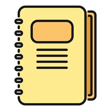 Spiral bound notebook for school, office, or personal journaling Stock Illustration