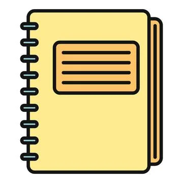 Spiral bound notebook for school or office stationery Stock Illustration