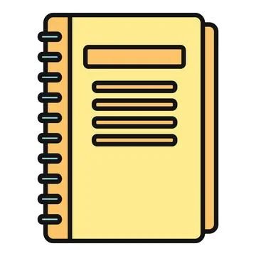 Spiral bound notebook for taking notes and writing 库存插图