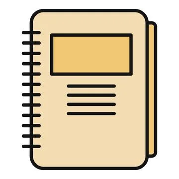 Spiral bound notebook for writing and taking notes Stock Illustration