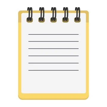 Spiral bound notepad Stock Illustration