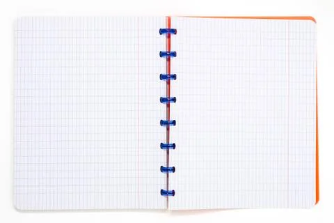 Spiral bound notepad isolated on white background Foto stock