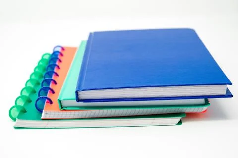 Spiral bound notepad isolated on white background Stock Photos