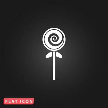 Spiral candy flat icon Stock Illustration