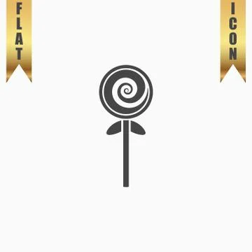Spiral candy flat icon イラスト素材