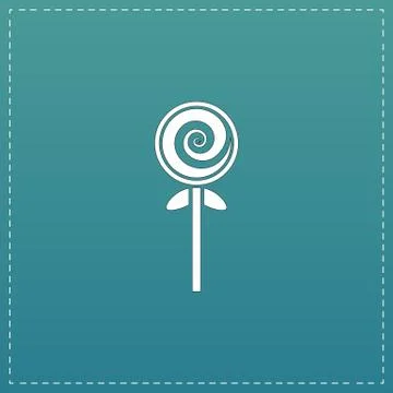 Spiral candy flat icon Stock Illustration