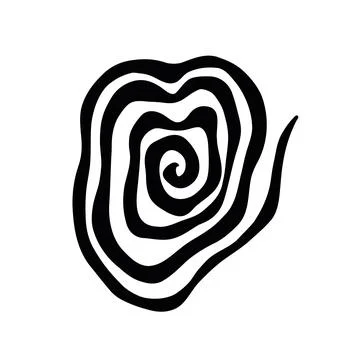 Spiral in cartoon flat style Stock Illustration