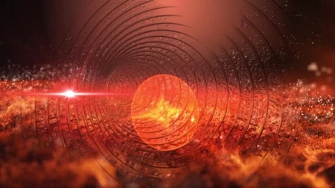 Spiral of changing coordinates of space and time Stock Footage 276611824