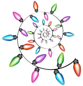 Spiral christmas lights イラスト素材