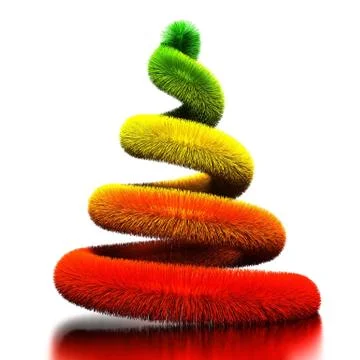 Spiral as Christmas tree Stock Illustration