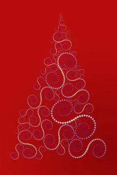 Spiral Christmas Tree Ilustración de archivo