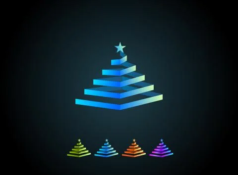 Spiral Christmas Tree Stock Illustration