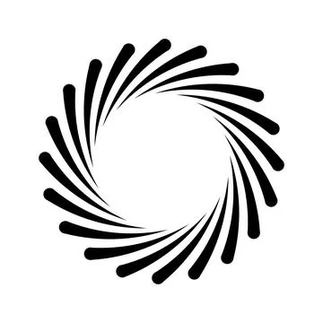 Spiral circle icon vector Illustrazione stock