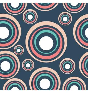 Spiral Circles Fabric Pattern Stock Illustration