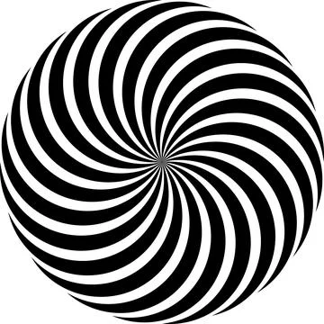 Spiral circular pattern Lollipop twisted rays vector pop art style Illustrazione stock