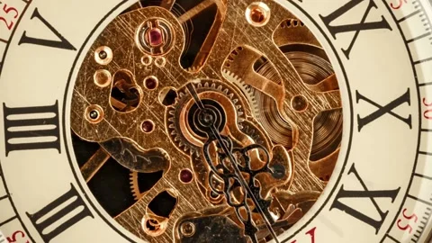 Spiral clock track of time Stock Footage 146504578