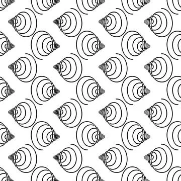 Spiral coil pattern seamless vector Illustrazione stock