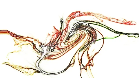 Spiral colored waves on a white background 库存影片 126024411