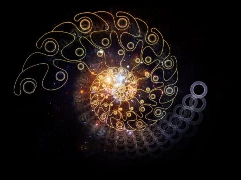 Spiral Composition Illustrazione stock