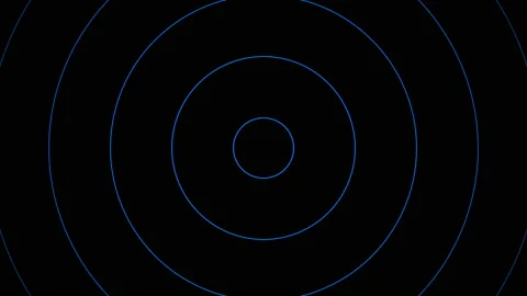 Spiral concentric circles audio waves propagation motion,graphic animation Video stock 151182229