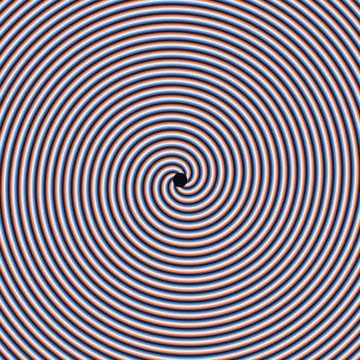 Spiral concentric wave pattern with vibrant colors isolated on transparent .. Stock Illustration