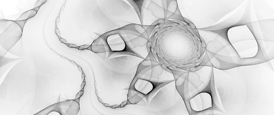 Spiral concept computer generated abstract inverted intensity map black and w 스톡 일러스트