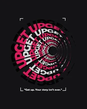 Spiral Concept Graphic With Circular Text on Dark Background Vector Design Stock Illustration
