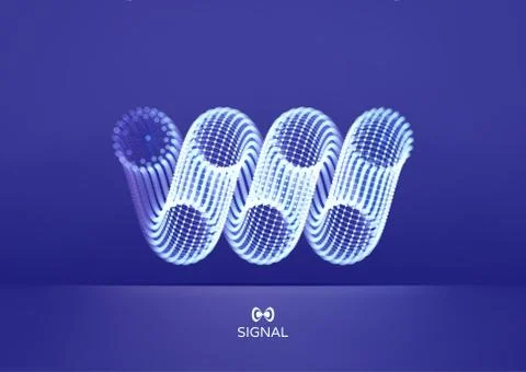 Spiral. Connection Structure. Abstract grid design. 3d vector Illustration. Stock Illustration