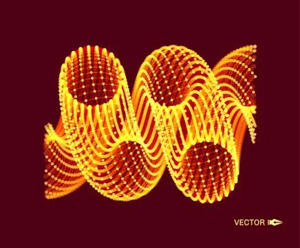 Spiral. Connection Structure. Abstract grid design. 3d vector Illustration. Stock Illustration