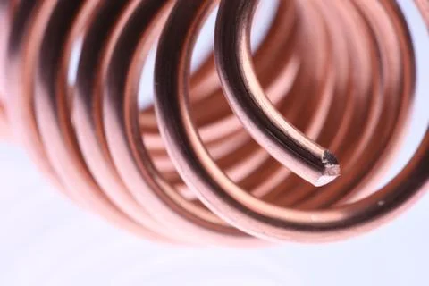 Spiral copper wire Stock-Fotos