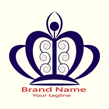 Spiral Crown logo Stock Illustration