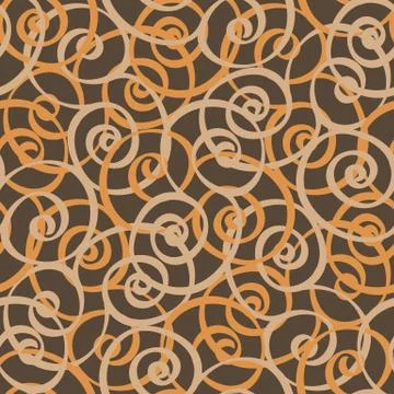 Spiral curls vector seamless tiling pattern Illustrazione stock