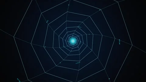 Spiral data tunnel 4k Vidéo 337628595