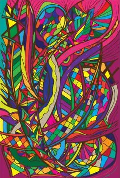 Spiral decorative doodles Stock Illustration