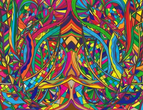 Spiral decorative doodles Illustrazione stock
