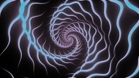 Spiral design on black background. Video stock 270900378