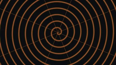 Spiral design with concentric circles on a dark background Stock Footage 338286862