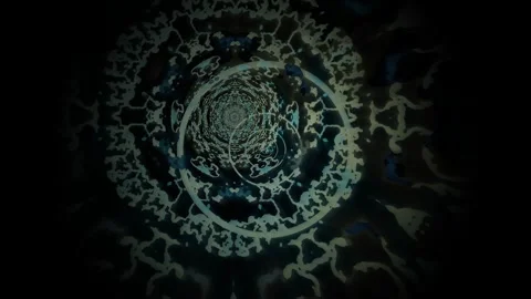 Spiral design in dark colors with light patterns in motion Stock Footage 339965897