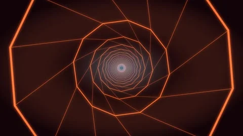Spiral design with glowing lines in dark background Stock Footage 336995776