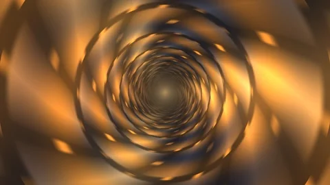 Spiral design in warm tones with glowing light effects Stock Footage 339094835