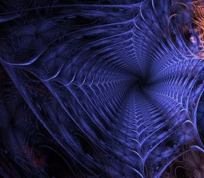 Spiral digital art. An abstract computer generated modern spiral fractal elem Illustrazione stock
