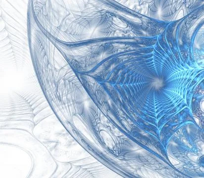 Spiral digital art. An abstract computer generated modern spiral fractal elem 스톡 일러스트