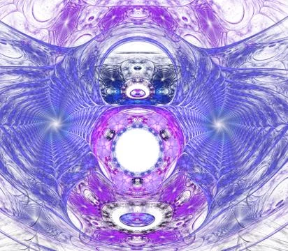 Spiral digital art. An abstract computer generated modern spiral fractal elem イラスト素材