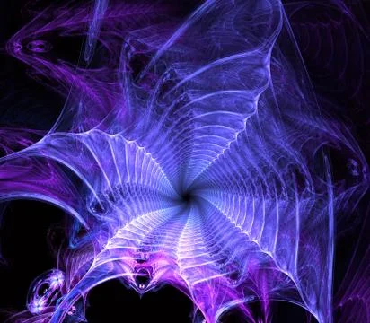 Spiral digital art. An abstract computer generated modern spiral fractal elem イラスト素材