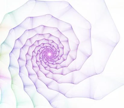 Spiral digital art. An abstract computer generated modern spiral fractal elem 스톡 일러스트